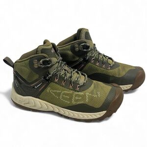 Keen NXIS EVO Hiking Ankle Hiking Boots Olive Waterproof Women's 7/37.5 1025912